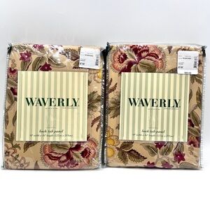 Waverly Imperial Dress Back Tab Panels 50”x84" Antique Floral Set Of 2